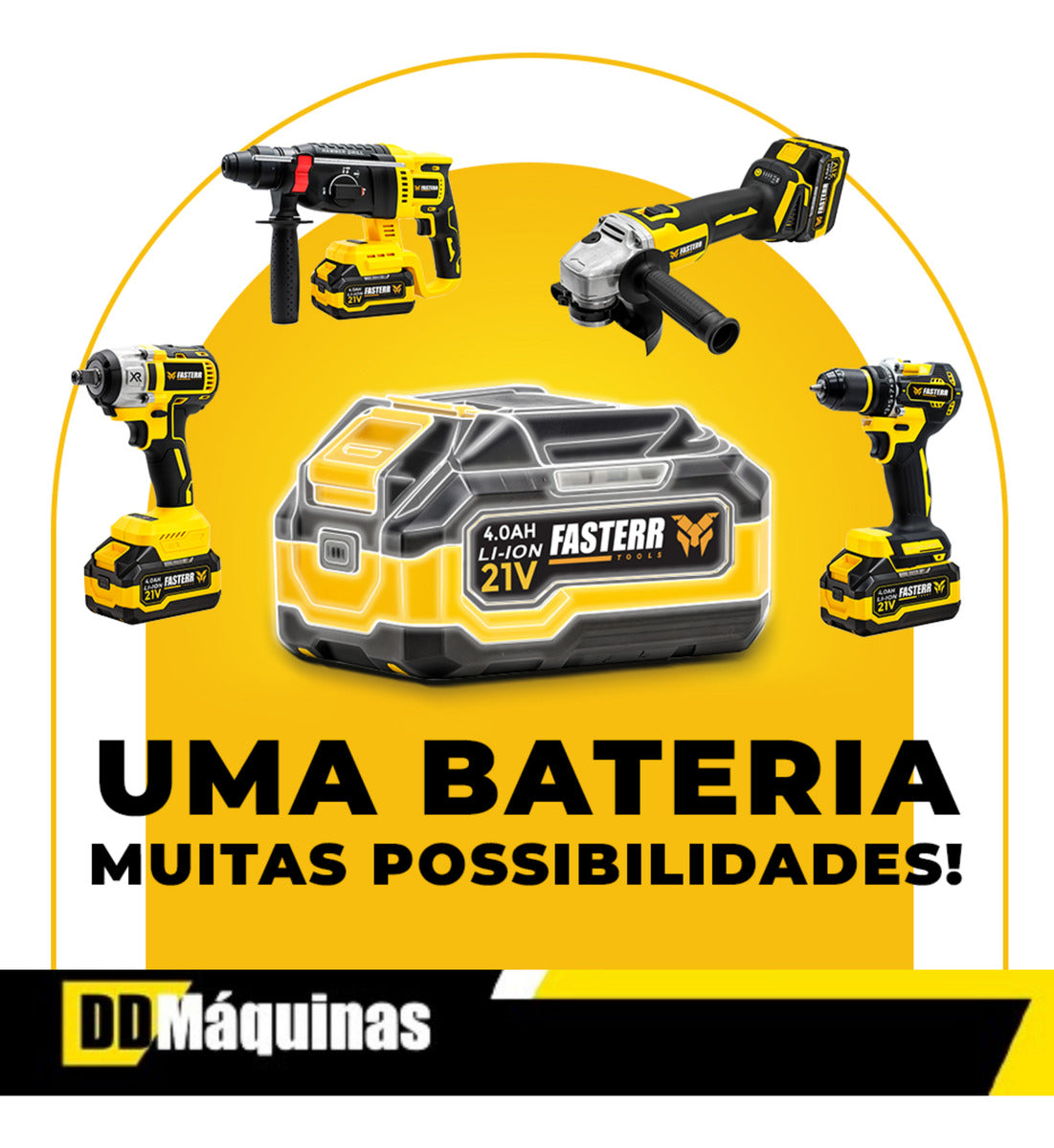 Kit Multi Ferramentas A Bateria 4 Em 1 Brushless - Fasterr