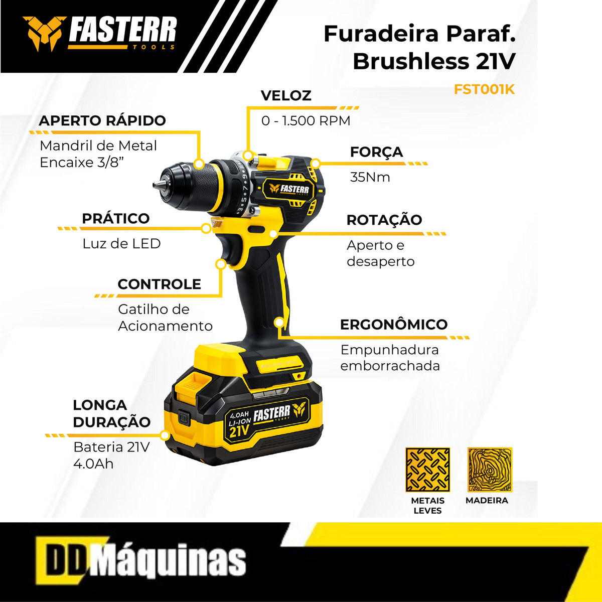 Kit Multi Ferramentas A Bateria 4 Em 1 Brushless - Fasterr