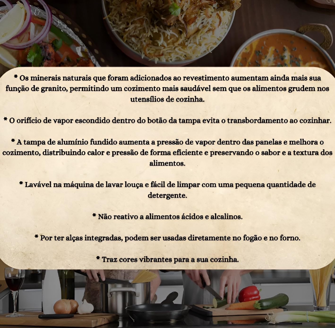 Jogo De Panelas Cookware 5 Peças Revestimento De Granito