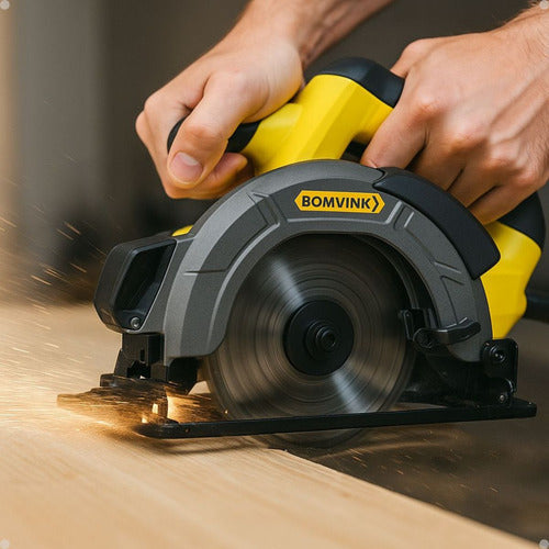 Serra Circular Elétrica C Guia Laser  Madeira Ferro Azulejos