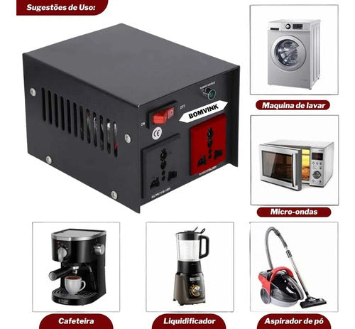 Transformador De Voltagem 5000va 220v/110v Bivolt